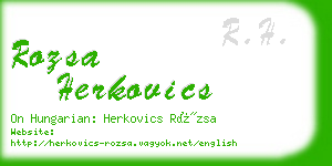 rozsa herkovics business card